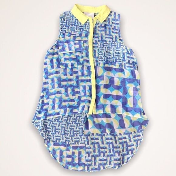 💫4/30 ADDISON Silk Hi-Low Sleeveless Blouse - Picture 1 of 9